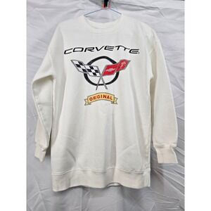 Kids Corvette Original Graphic Sweatshirt White GM Licensed‎ XL 14